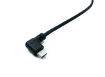 USB 2.0 Kabel 20 cm Micro B Stecker zu Typ A Stecker Left Right Angled Winkel | System-S