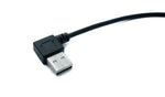 USB 2.0 Kabel 20 cm Micro B Stecker zu Typ A Stecker Left Right Angled Winkel | System-S