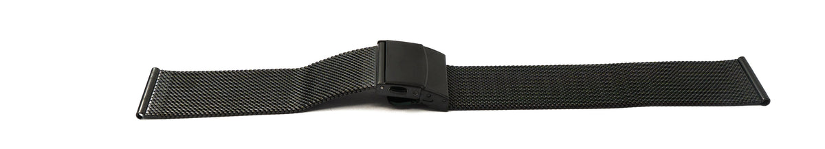 Armband Milanaise aus Metall für Fitbit Versa 2 1 Lite Smartwatch in Schwarz | System-S