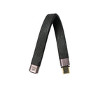 USB4 USB Kabel 13 cm Typ C Stecker zu Buchse 40 Gbit/s USB 4.0 flach in Schwarz | System-S