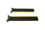 Armband 42 44 45 49 mm aus Silikon flexibel magnetisch für Apple Watch Smartwatch Schwarz Gelb | System-S