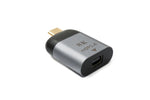 DisplayPort Adapter Mini DP Buchse zu USB 3.1 Typ C Stecker 4K Kabel in Grau | System-S
