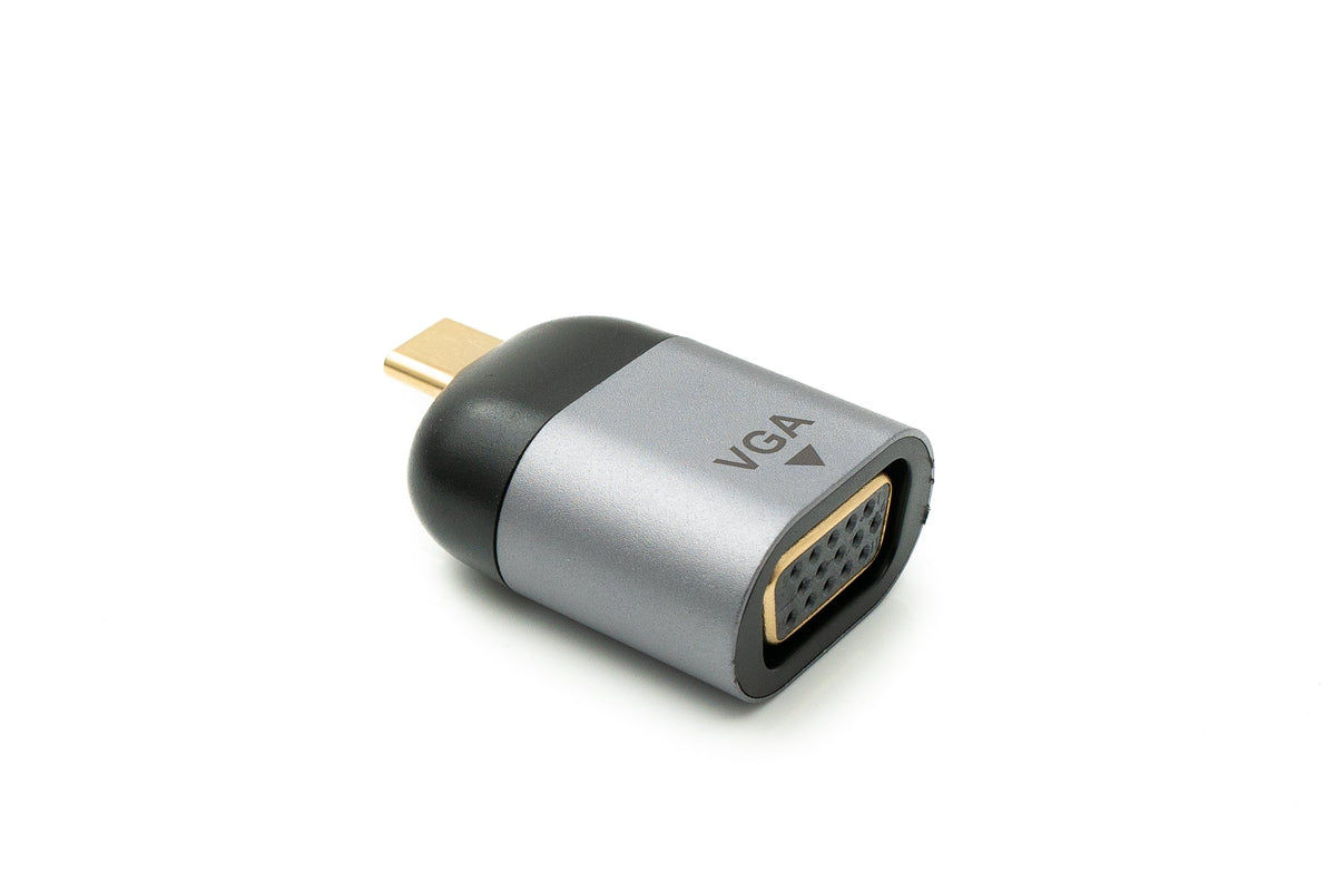VGA Adapter Buchse zu USB 3.1 Typ C Stecker Kabel in Grau | System-S