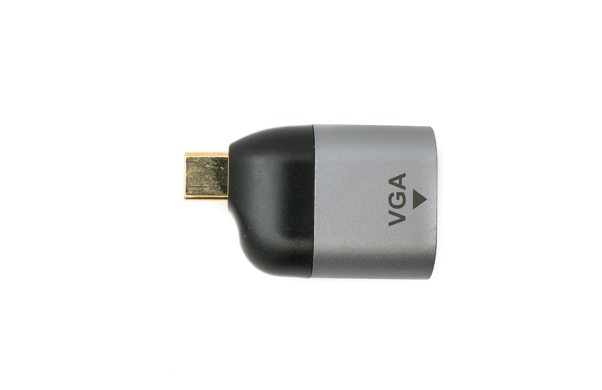 VGA Adapter Buchse zu USB 3.1 Typ C Stecker Kabel in Grau | System-S