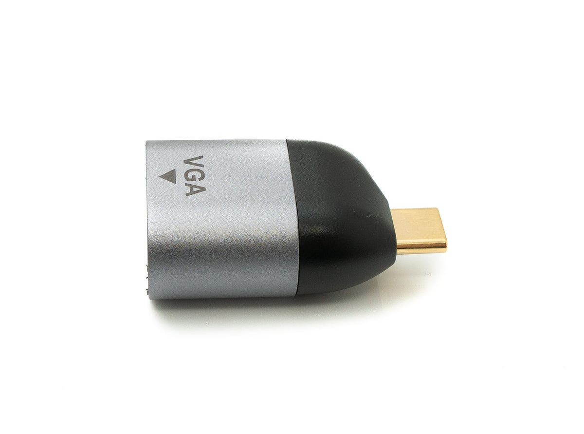 VGA Adapter Buchse zu USB 3.1 Typ C Stecker Kabel in Grau | System-S