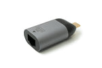 LAN Adapter RJ45 Buchse zu USB 3.1 Typ C Stecker Kabel in Grau | System-S