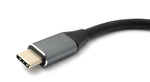 DisplayPort Kabel 19 cm DP Buchse zu USB 3.1 Typ C Stecker 4K Adapter in Grau | System-S