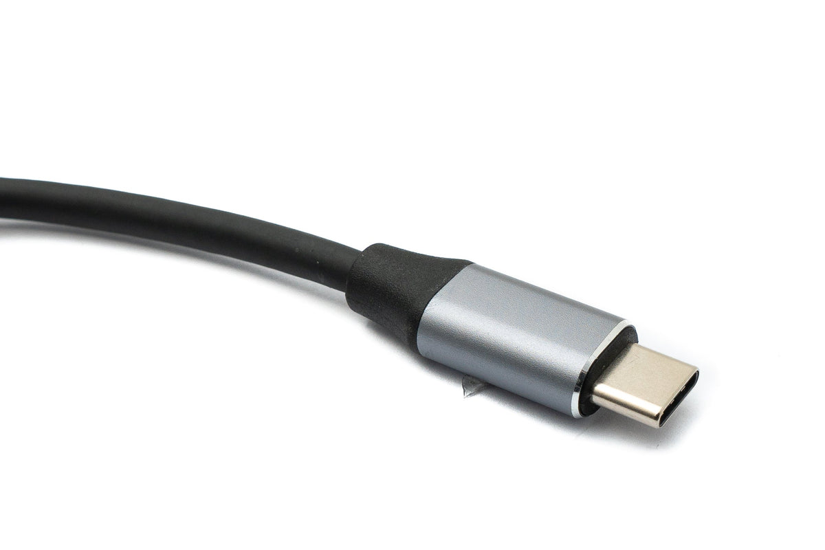 DisplayPort Kabel 19 cm Mini DP Buchse zu USB 3.1 Typ C Stecker 4K Adapter Grau | System-S