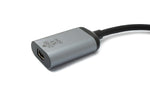 DisplayPort Kabel 19 cm Mini DP Buchse zu USB 3.1 Typ C Stecker 4K Adapter Grau | System-S