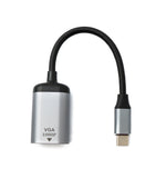 VGA Kabel 19 cm Buchse zu USB 3.1 Typ C Stecker in Grau | System-S