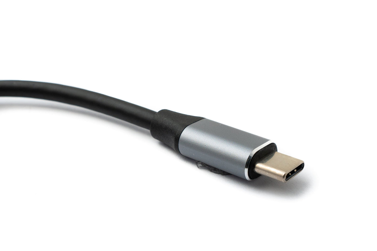 VGA Kabel 19 cm Buchse zu USB 3.1 Typ C Stecker in Grau | System-S
