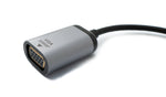 VGA Kabel 19 cm Buchse zu USB 3.1 Typ C Stecker in Grau | System-S