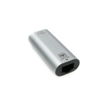 LAN Adapter RJ45 Buchse zu USB 3.1 Typ C Buchse Kabel in Grau | System-S