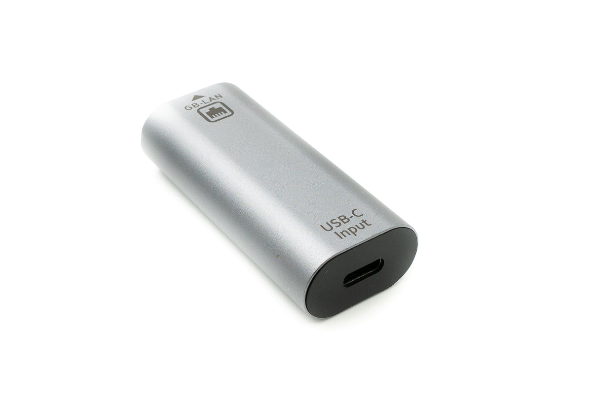 LAN Adapter RJ45 Buchse zu USB 3.1 Typ C Buchse Kabel in Grau | System-S