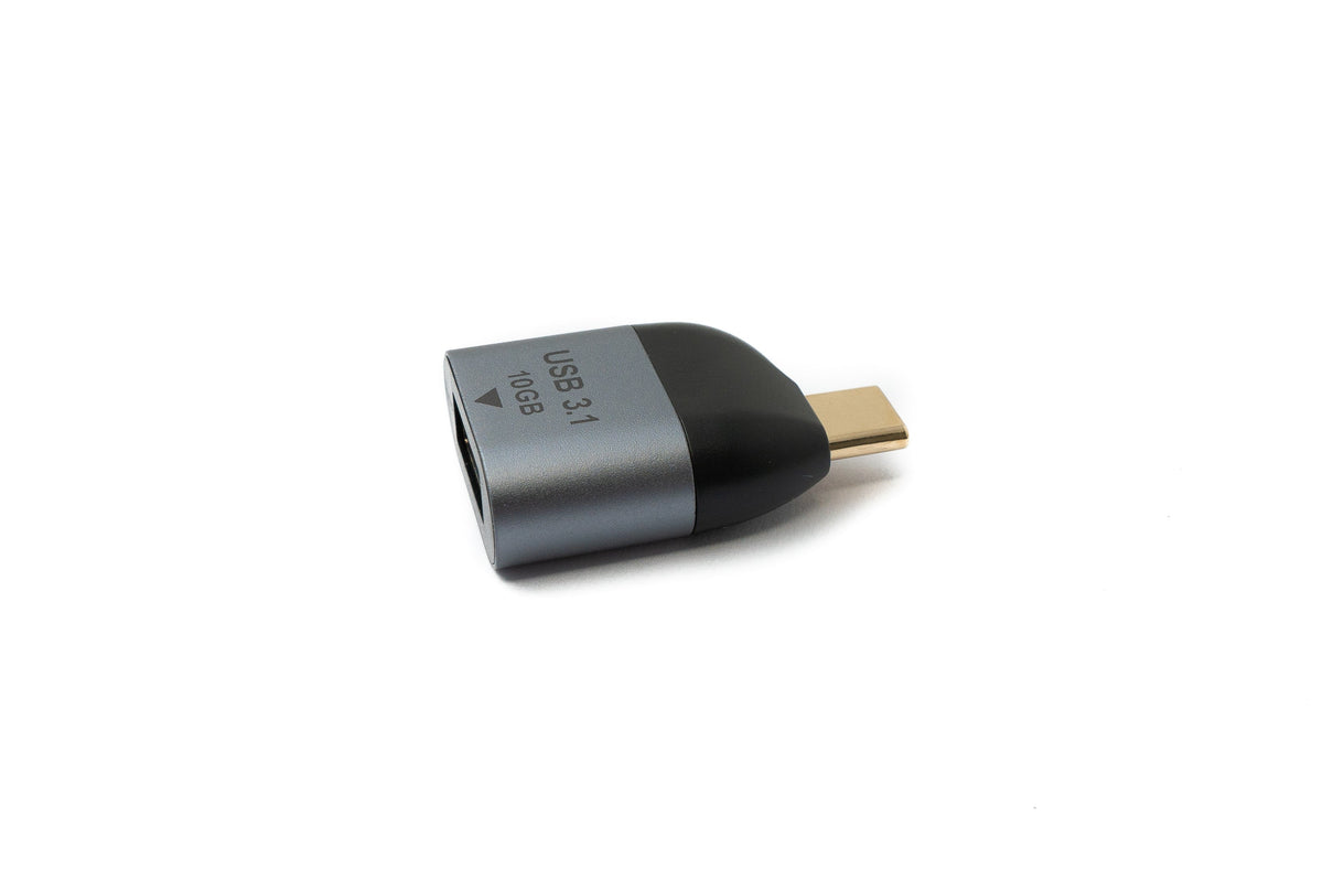 USB 3.1 Gen 2 Adapter Typ C Stecker zu Buchse Kabel in Grau | System-S