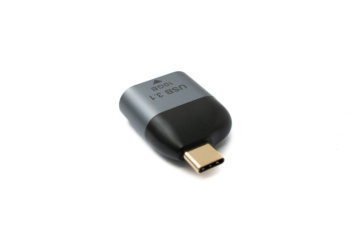 USB 3.1 Gen 2 Adapter Typ C Stecker zu Buchse Kabel in Grau | System-S