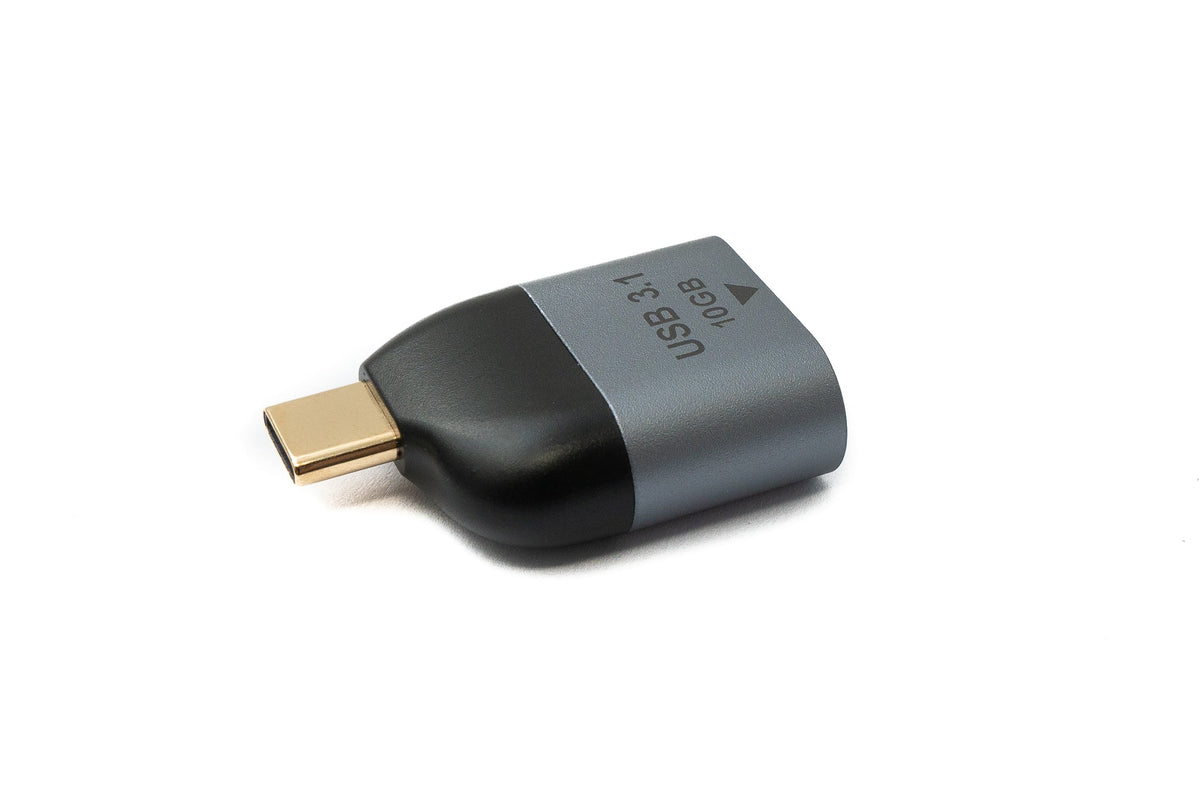 USB 3.1 Gen 2 Adapter Typ C Stecker zu Buchse Kabel in Grau | System-S