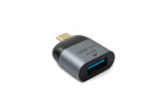USB 3.1 Gen 2 Adapter Typ C Stecker zu Buchse Kabel in Grau | System-S
