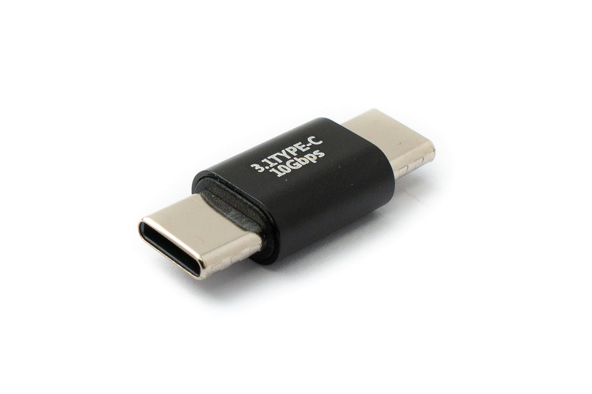 USB 3.1 Gen 2 Adapter Typ C Stecker zu Stecker Kabel in Schwarz | System-S