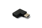 USB 3.1 Adapter Typ C Stecker zu Buchse Winkel Kabel in Schwarz | System-S