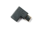 USB 3.1 Adapter Typ C Stecker zu Buchse Winkel Kabel in Schwarz | System-S