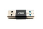 USB 3.0 Adapter Typ A Stecker zu Stecker Kabel in Schwarz | System-S