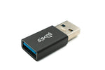 USB 3.0 Adapter Typ A Stecker zu Buchse in Schwarz | System-S
