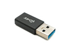 USB 3.0 Adapter Typ A Stecker zu Buchse in Schwarz | System-S