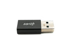 USB 3.0 Adapter Typ A Stecker zu Buchse in Schwarz | System-S