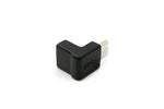 USB 3.1 Adapter Typ C Stecker zu Buchse Winkel Kabel in Schwarz | System-S