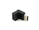 USB 3.1 Adapter Typ C Stecker zu Buchse Winkel Kabel in Schwarz | System-S