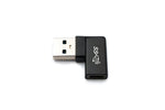 USB 3.1 Adapter Typ C Buchse zu 3.0 Typ A Stecker Winkel Kabel in Schwarz | System-S