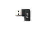 USB 3.1 Adapter Typ C Buchse zu 3.0 Typ A Stecker Winkel Kabel in Schwarz | System-S