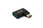 USB 3.1 Adapter Typ C Stecker zu 3.0 Typ A Buchse Winkel Kabel in Schwarz | System-S