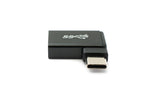 USB 3.1 Adapter Typ C Stecker zu 3.0 Typ A Buchse Winkel Kabel in Schwarz | System-S