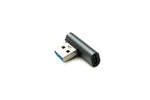 USB 3.1 Adapter Typ C Buchse zu 3.0 Typ A Stecker Winkel Kabel in Grau | System-S