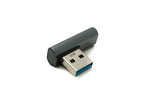 USB 3.1 Adapter Typ C Buchse zu 3.0 Typ A Stecker Winkel Kabel in Grau | System-S