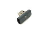 USB 3.1 Adapter Typ C Buchse zu 3.0 Typ A Stecker Winkel Kabel in Grau | System-S
