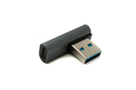 USB 3.1 Adapter Typ C Buchse zu 3.0 Typ A Stecker Winkel Kabel in Grau | System-S