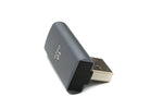USB 3.0 Adapter Typ A Stecker zu Buchse Winkel Kabel in Grau | System-S
