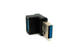 USB 3.0 Adapter Typ A Stecker zu Buchse Winkel Kabel in Schwarz | System-S