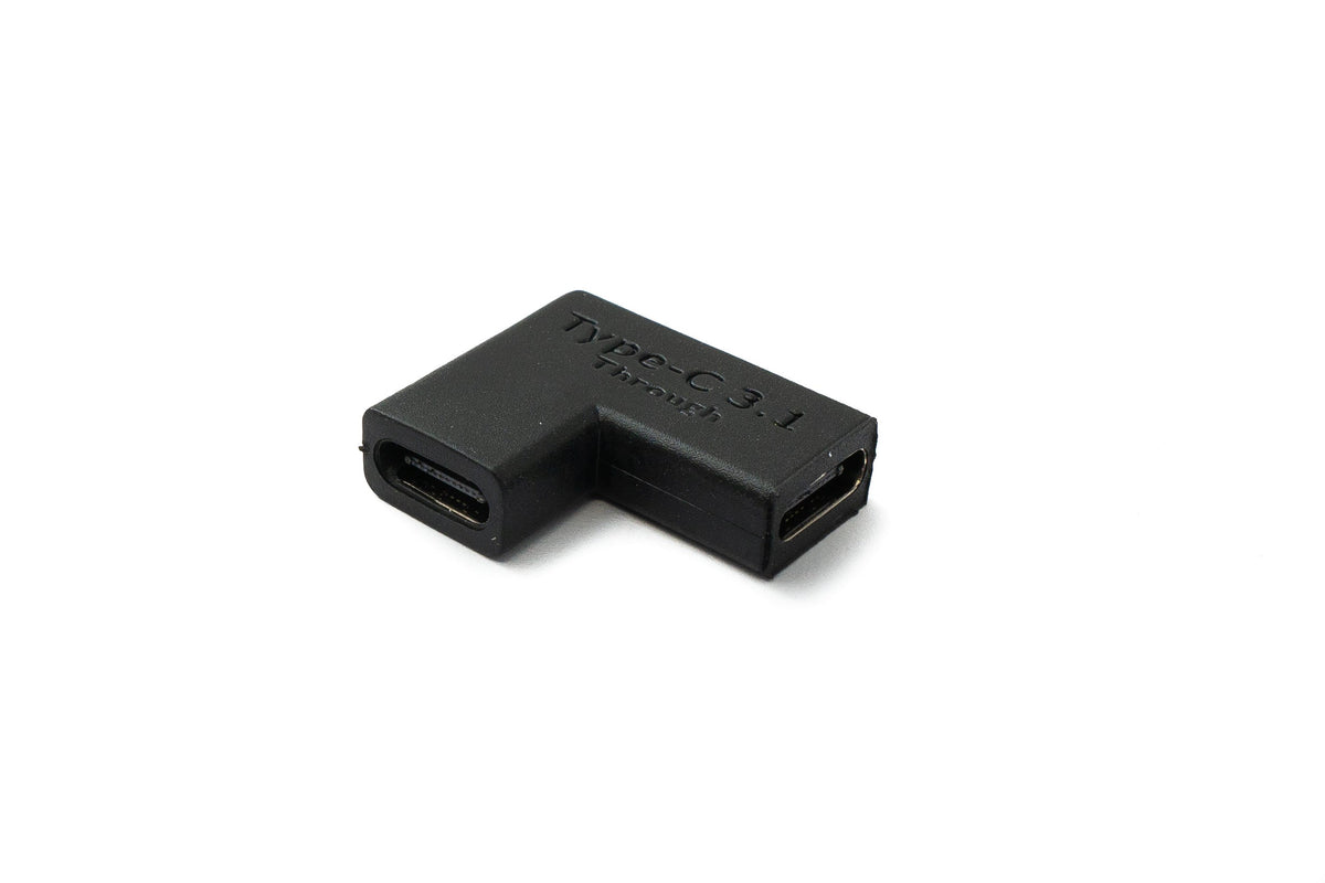 USB 3.1 Adapter Typ C Buchse zu Buchse Winkel Kabel in Schwarz | System-S