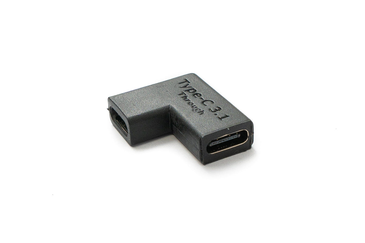 USB 3.1 Adapter Typ C Buchse zu Buchse Winkel Kabel in Schwarz | System-S