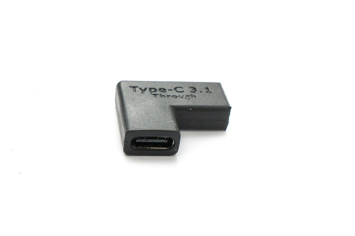 USB 3.1 Adapter Typ C Buchse zu Buchse Winkel Kabel in Schwarz | System-S