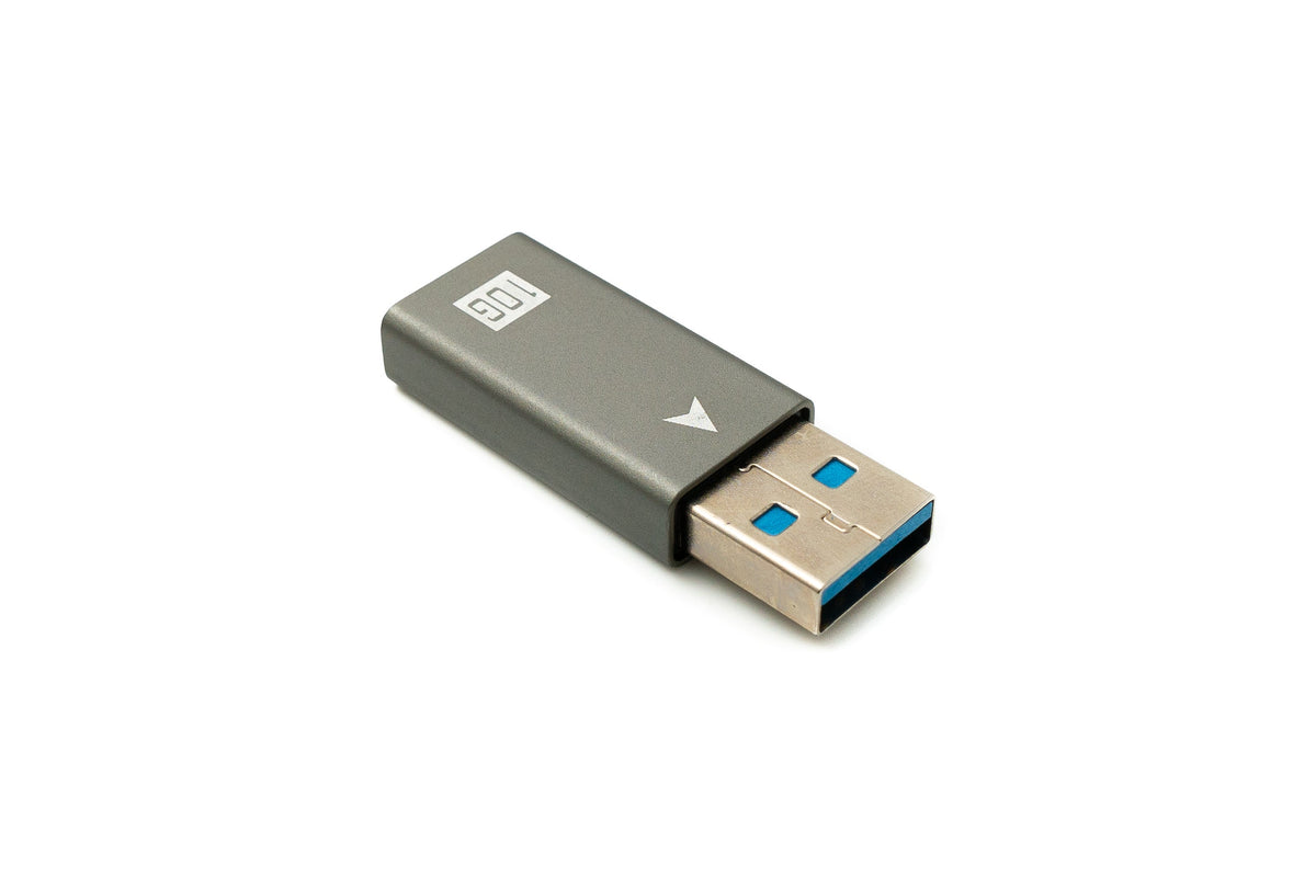 USB 3.1 Adapter Typ C Buchse zu 3.0 Typ A Stecker Kabel in Grau | System-S