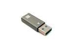 USB 3.1 Adapter Typ C Buchse zu 3.0 Typ A Stecker Kabel in Grau | System-S