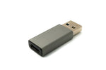 USB 3.1 Adapter Typ C Buchse zu 3.0 Typ A Stecker Kabel in Grau | System-S