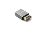 USB 3.1 Adapter Typ E Stecker zu Typ C Buchse Adapter in Grau | System-S