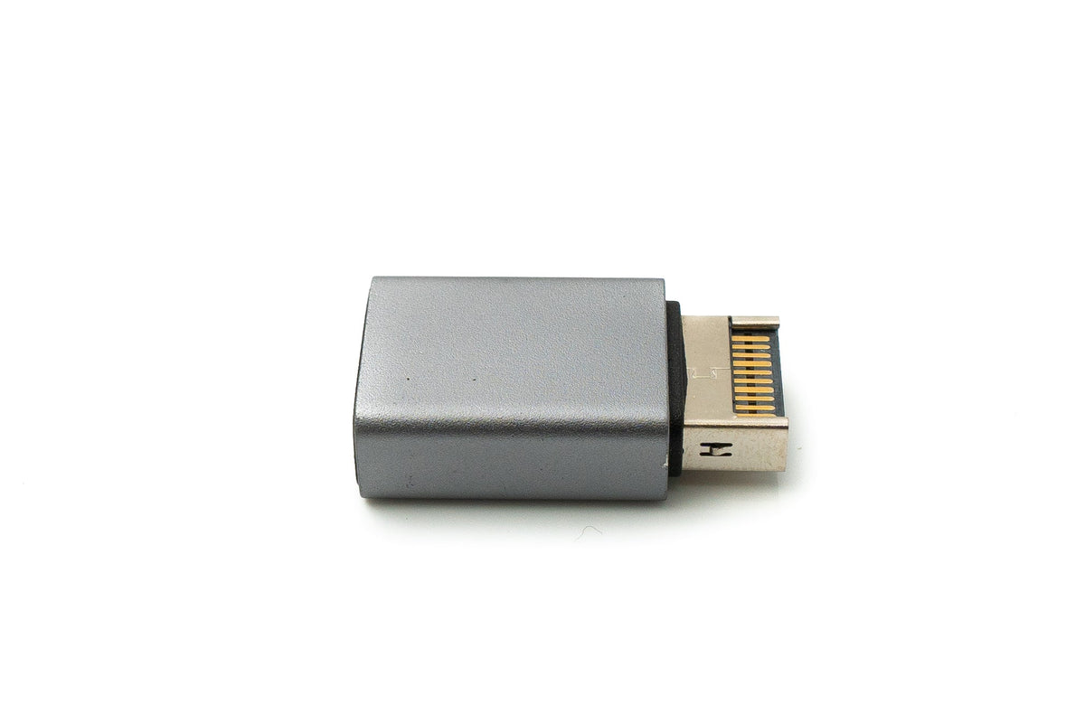 USB 3.1 Adapter Typ E Stecker zu Typ C Buchse Adapter in Grau | System-S
