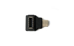 USB 3.1 Adapter Typ E Buchse zu Typ C Stecker Adapter Winkel in Schwarz | System-S